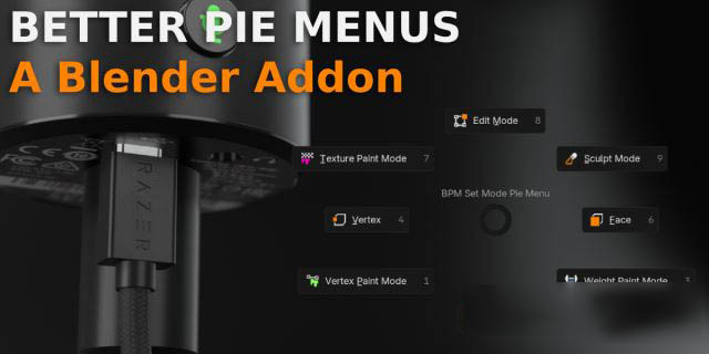 Blender智能弹出式菜单插件下载 Better Pie Menus V0.5.3