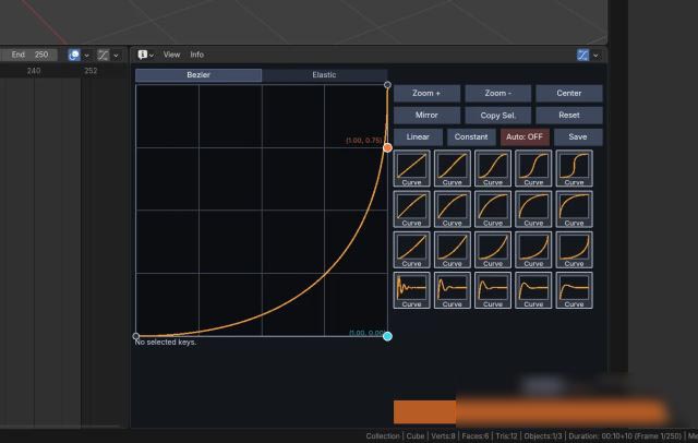 Blender关键帧曲线编辑器插件下载 Bezier Curve Editor v1.0.4