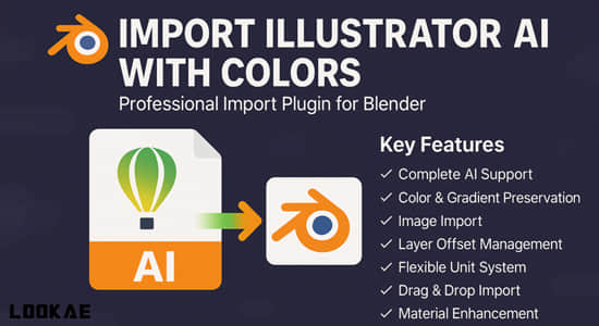 Blender插件下载-导入CDR格式文件 Import Coreldraw Graphics File V1.21