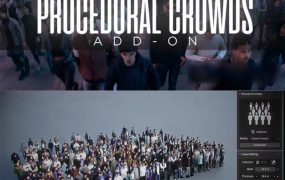 Blender程序化生成人群人物动画专业版插件下载 Procedural Crowds Pro V1.3.0 + 预设库