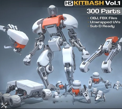 Hard-Surface Kitbash Vol.1