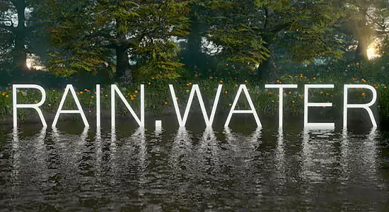 Blender插件下载-真实下雨涟漪水滴动画效果 Rain.Water v2.1