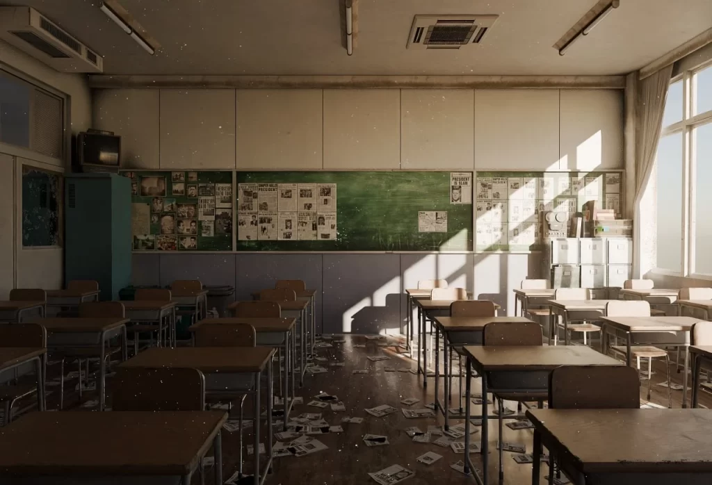 Japanese Abandoned Classroom-1