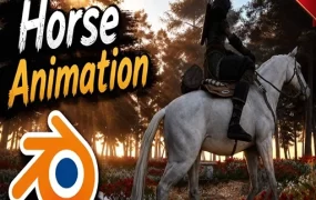 Blender森林骑马动画教程中英文字幕 Blender 3D Environment Project: Horse Riding Through A Forest