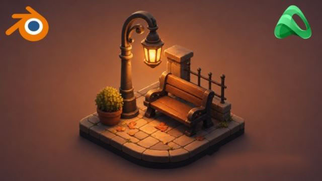 Blender微型场景建模教程下载 Udemy – Blender Isometric World Creation