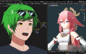 Blender插件下载卡通漫画渲染引擎 Goo Engine V4.4 + 使用教程