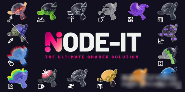 Blender插件下载着色器节点合集 Node-It v1.5