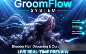 Blender插件下载-引导式头发梳理插件 Groomflow Pro v1.4.4