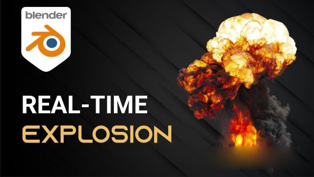 Blender素材下载爆炸特效动画序列图片 Real-Time Explosion