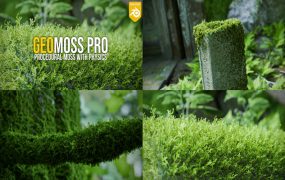 Blender插件下载-逼真苔藓植物生成器 Geomoss Pro V1.0