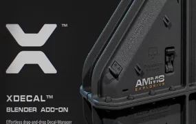 Blender插件下载-贴画纹理装饰管理器 Xdecal™ Manager v1.1.1