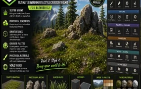 Blender插件下载-程序化散布与风格化环境制作 StyleForge v1.2.8