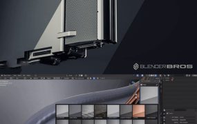 Blender插件下载-硬面模型PBR贴图材质贴花装饰边缘磨损污渍预设MaterialWorks v2.0 + 预设库+视频教程