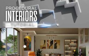 Blender插件下载-Procedural Interiors程序化室内空间墙体门窗布局家具装饰摆放插件资产预设