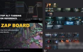 Blender插件下载-内置参考图 Zap Board v1.0.2