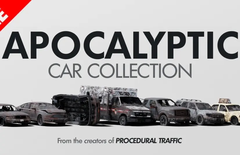 Blender末日废弃生锈汽车3D模型合集 – Apocalyptic Car Collection