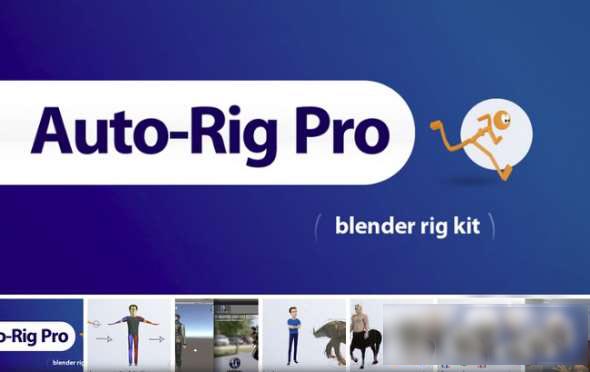 Blender插件下载-三维人物自动绑定工具 Auto-Rig Pro v3.78.46 +Rig Library预设库 + Quick Rig V1.27.21
