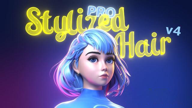 Blender插件下载卡通头发制作插件 Stylized Hair PRO V4.3.1 + 使用教程