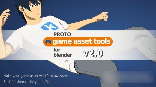 Blender游戏资产工具插件包下载 PROTO Game Asset Tools v2.5.0